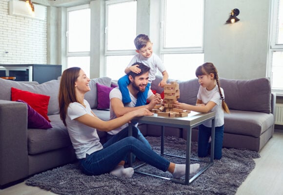 Family playing together