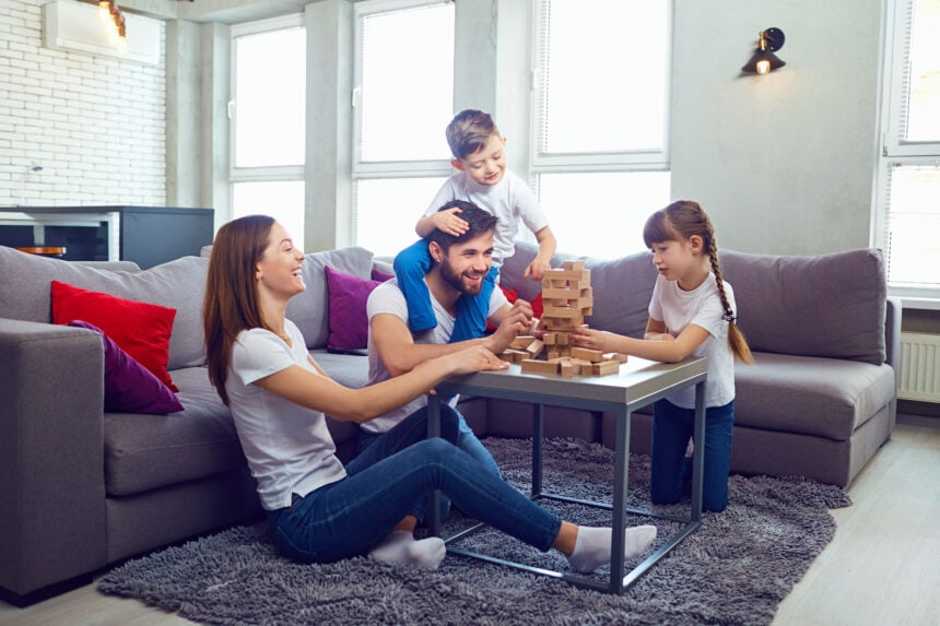 Family playing together